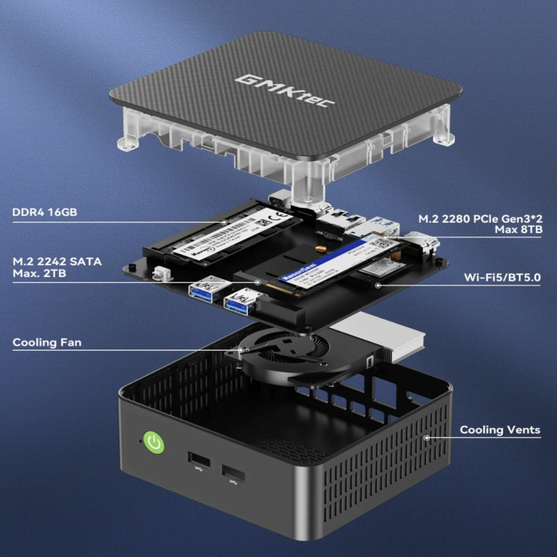 Računalnik Nettop GMKtec NucBox G3S Intel N95, 16GB, 512GB