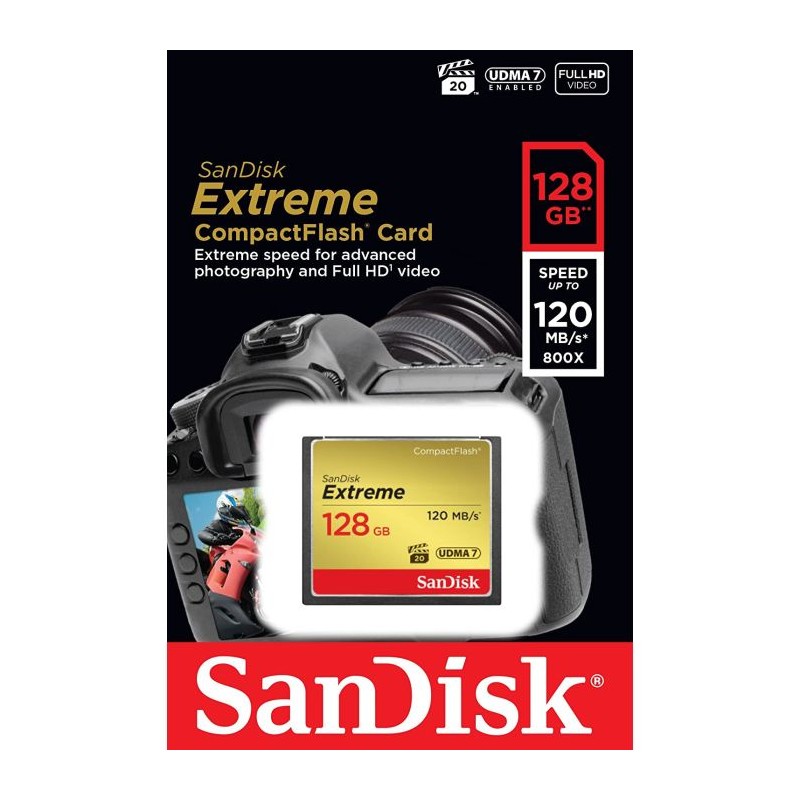 Pomnilniška kartica CF SANDISK 128GB EXTREME UDMA7
