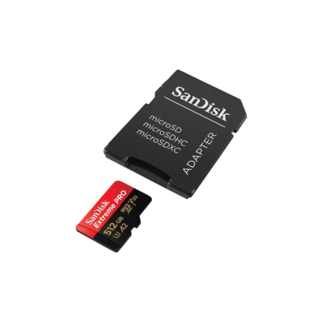 Pomnilniška kartica XC SANDISK MICRO 512GB EXTREME PRO, UHS-I, U3, V30, adapter