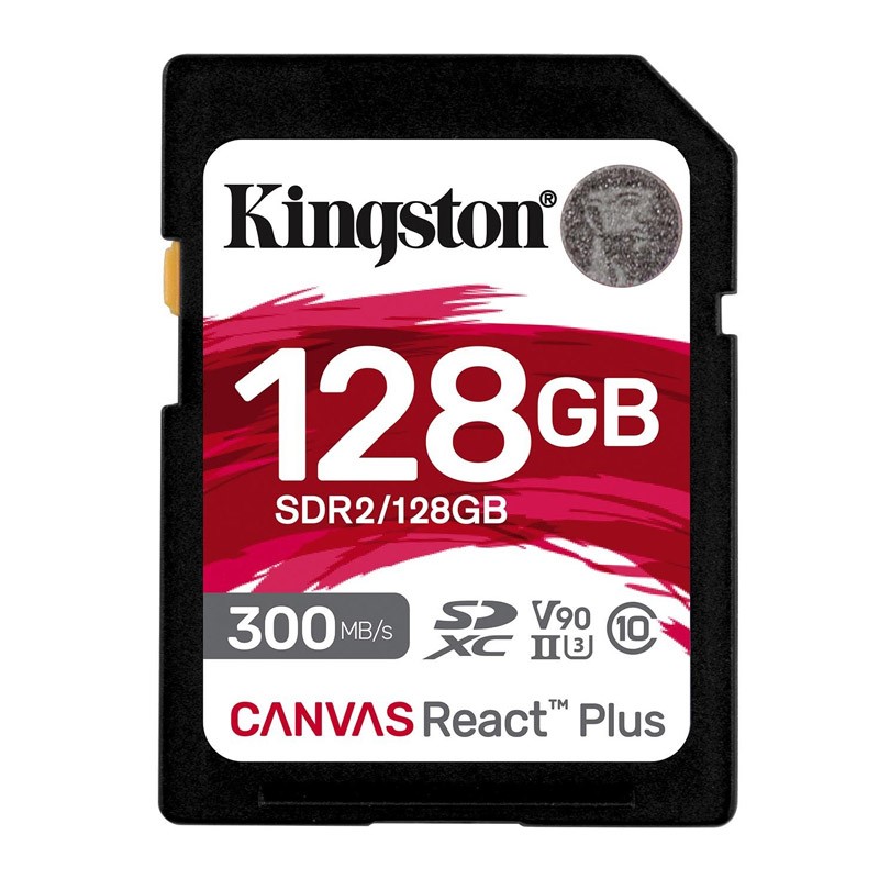 Pomnilniška kartica SDXC KINGSTON 128GB Canvas REACT Plus, UHS-II, C10, U3, V90