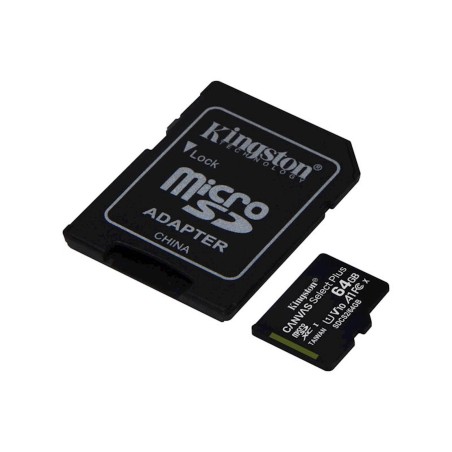 Pomnilniška kartica SDXC KINGSTON MICRO 64GB CANVAS SELECT Plus, UHS-I, adapter