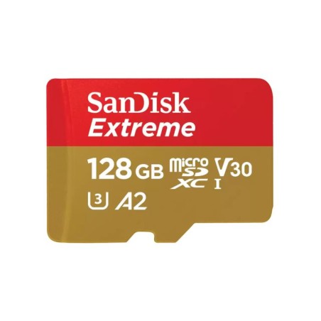Pomnilniška kartica SDXC SANDISK MICRO 128GB EXTREME, A2, UHS-I, V30, adapter