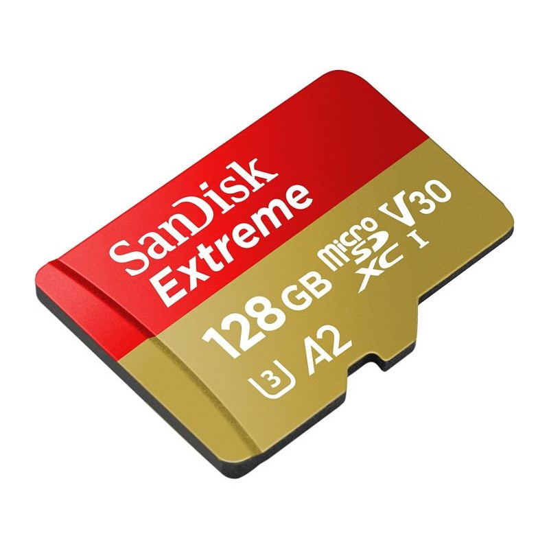 Pomnilniška kartica SDXC SANDISK MICRO 128GB EXTREME, A2, UHS-I, V30, adapter
