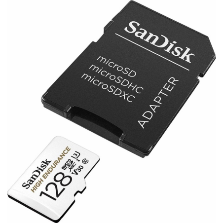 Pomnilniška kartica SDXC SANDISK MICRO 128GB HIGH ENDURANCE, UHS-I, V30, adapter