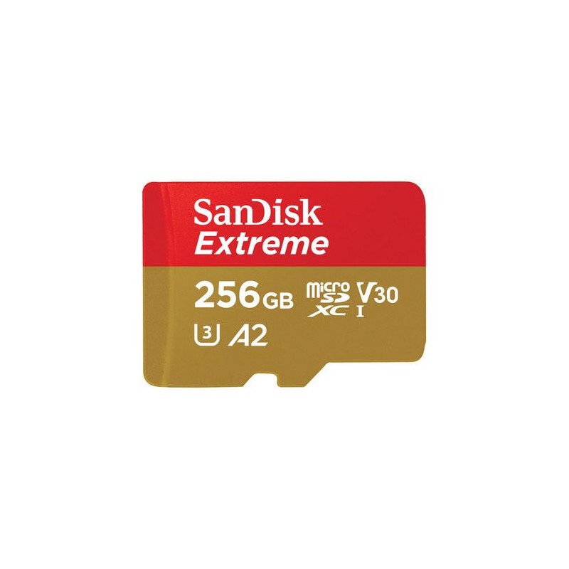 Pomnilniška kartica SDXC SANDISK MICRO 256GB EXTREME, UHS-I, V30, adapter