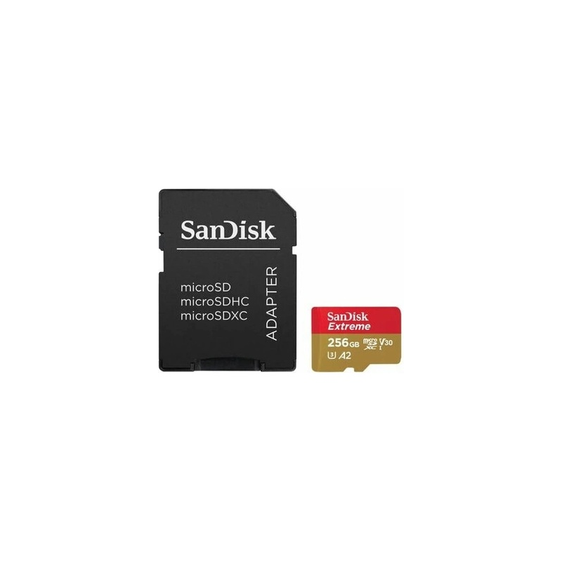 Pomnilniška kartica SDXC SANDISK MICRO 256GB EXTREME, UHS-I, V30, adapter
