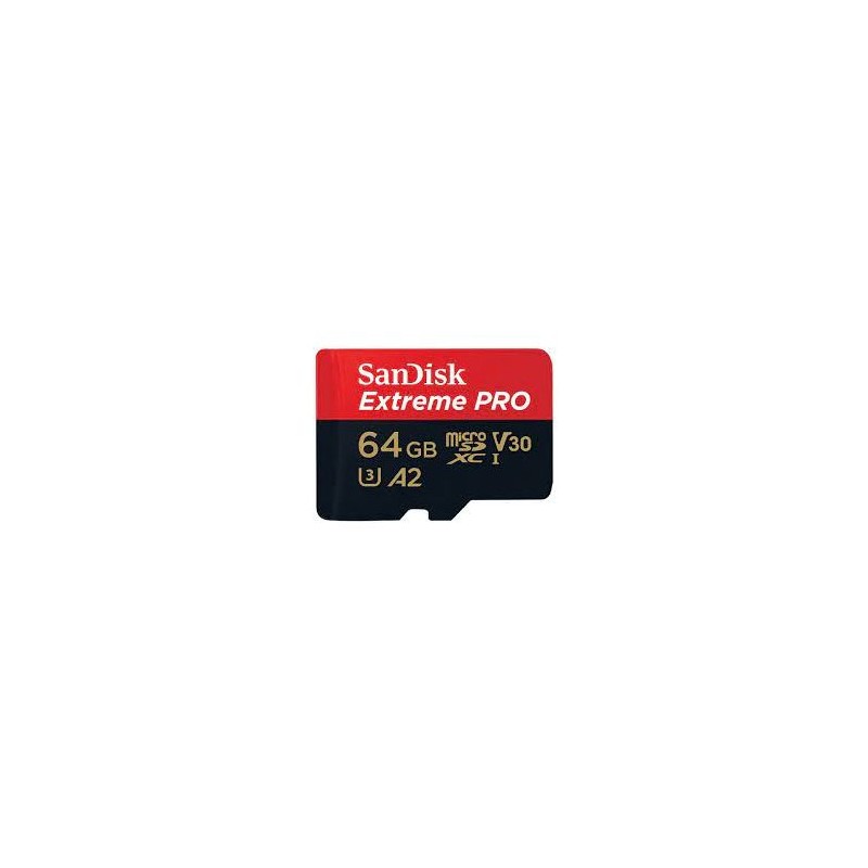 Pomnilniška kartica SDXC SANDISK MICRO 64GB EXTREME PRO, UHS-I, V30, adapter