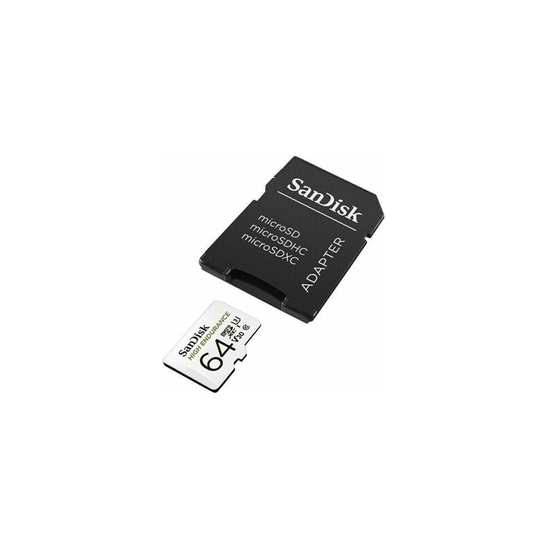Pomnilniška kartica SDXC SANDISK MICRO 64GB HIGH ENDURANCE, UHS-I, V30, adapter