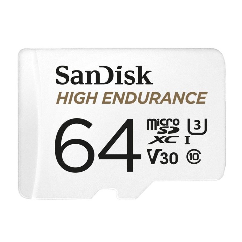 Pomnilniška kartica SDXC SANDISK MICRO 64GB HIGH ENDURANCE, UHS-I, V30, adapter