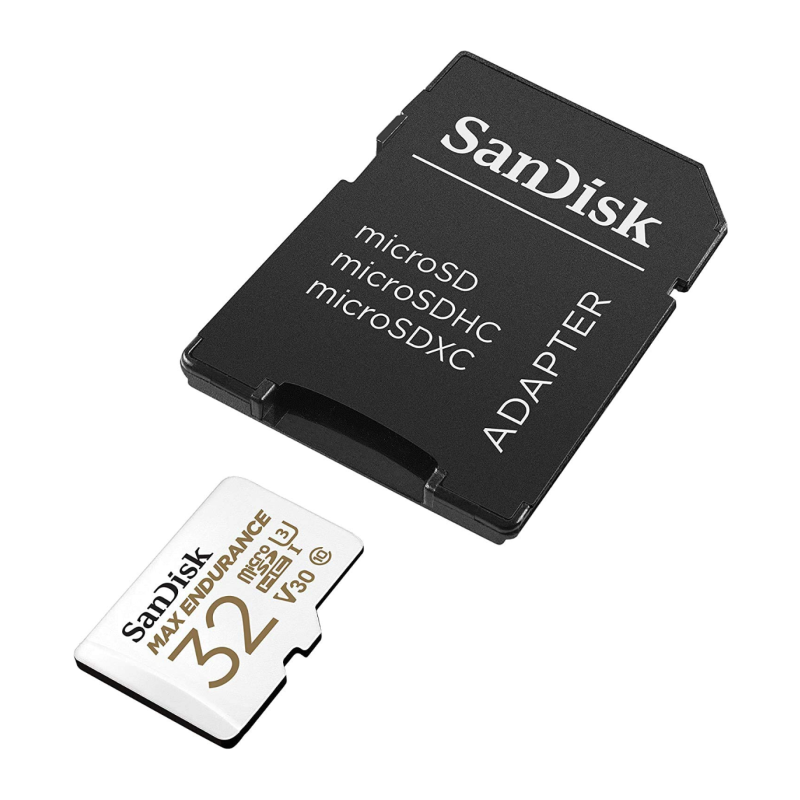 Pomnilniška kartica SDHC SanDisk micro 32GB MAX ENDURANCE, C10, U3, V30, adapter