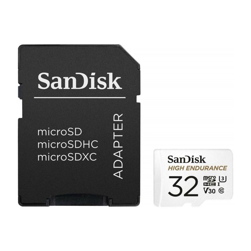 Pomnilniška kartica SDHC SANDISK MICRO 32GB HIGH ENDURANCE, UHS-I, U3, V30, ada.