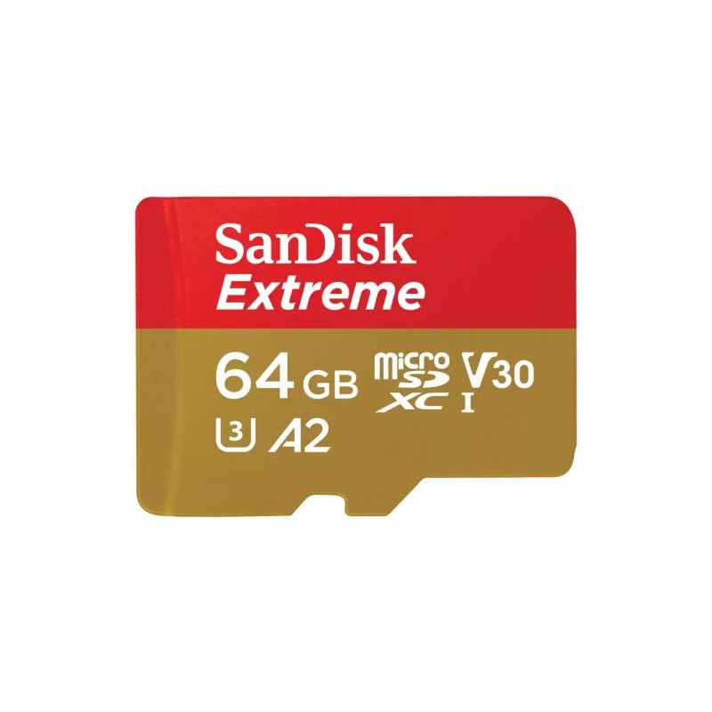 Pomnilniška kartica SanDisk Extreme microSDXC 64GB + SD Adapter 170MB/s & 80MB/s