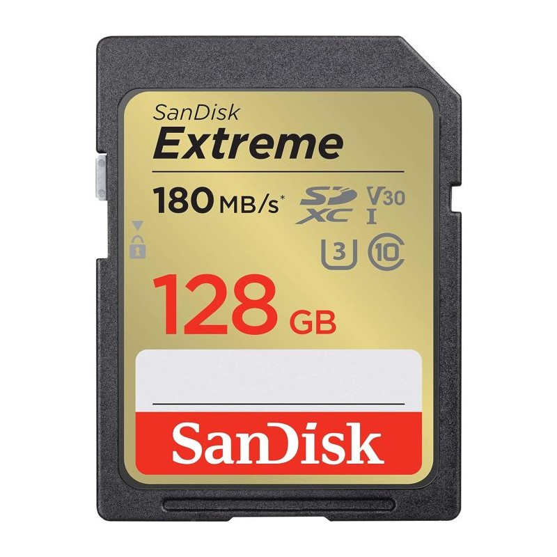 Pomnilniška kartica SDXC SANDISK 128GB EXTREME PLUS, 190/90MB/s, UHS-I, C10, U3,