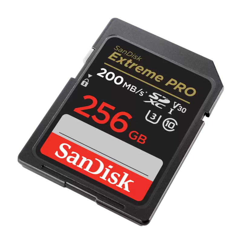 Pomnilniška kartica SDXC SANDISK 256GB EXTREME PRO, 200/140MB/s, UHS-I, C10, U3,