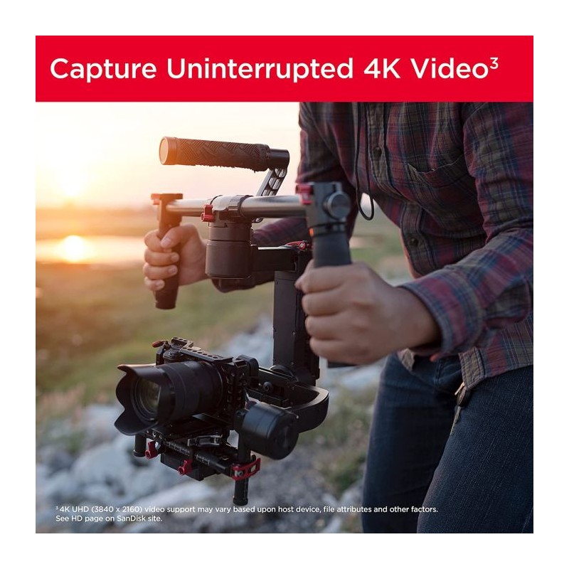 Pomnilniška kartica SDXC SANDISK 256GB EXTREME, 180/130MB/s, UHS-I, C10, U3, V30