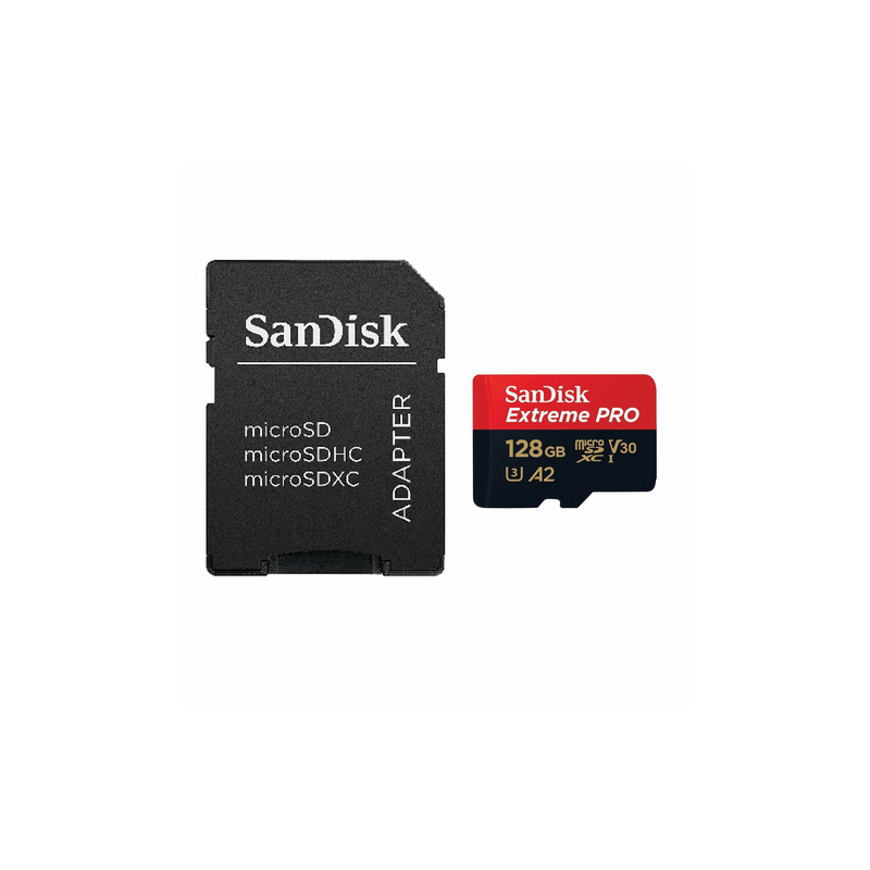 Pomnilniška kartica SDXC SANDISK MICRO 128GB EXTREME PRO, 200/90MB/s, A2, UHS-I,