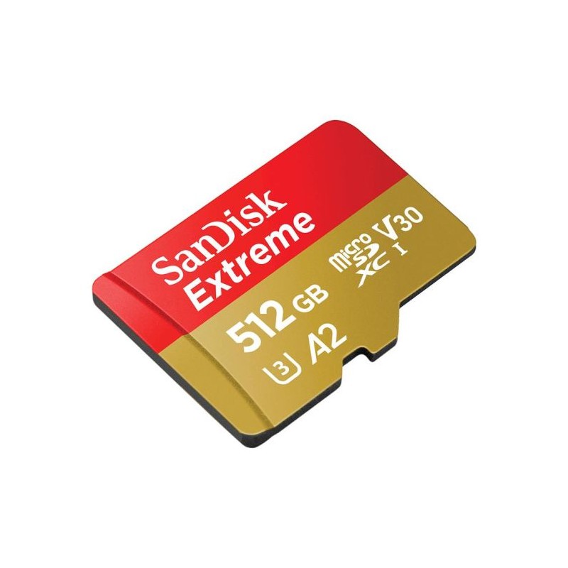 Pomnilniška kartica SDXC SANDISK MICRO 512GB EXTREME, 190/130MB/s, A2, UHS-I, U3