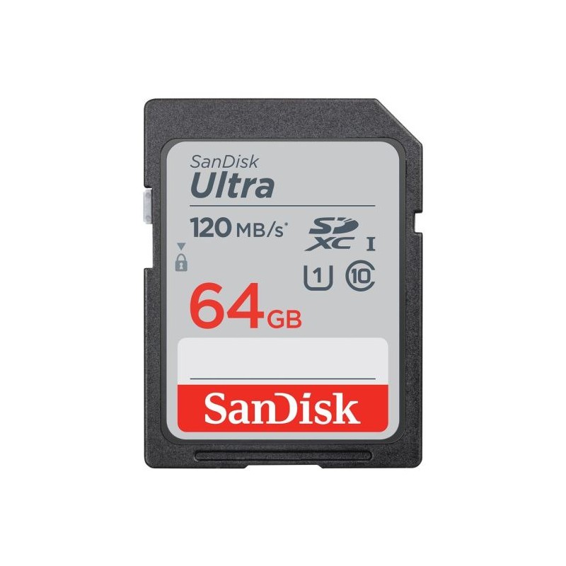 Pomnilniška kartica SDXC SanDisk 64GB Ultra, 140MB/s, UHS-I, C10