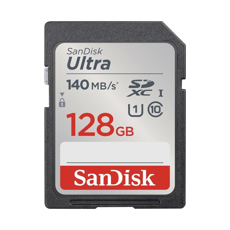 Pomnilniška kartica SDXC SanDisk 128GB Ultra, 140MB/s, UHS-I, C10