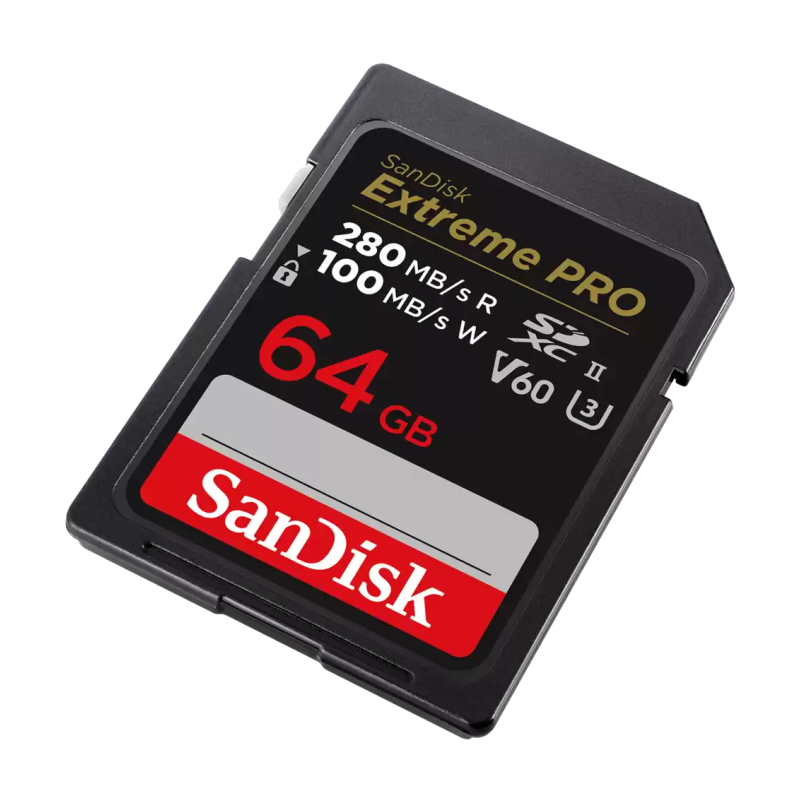 Pomnilniška kartica SDXC SANDISK 64GB EXTREME PRO, UHS-II, V60, U3, C10