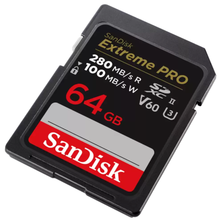 Pomnilniška kartica SDXC SANDISK 64GB EXTREME PRO, UHS-II, V60, U3, C10