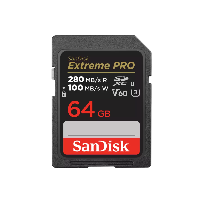 Pomnilniška kartica SDXC SANDISK 64GB EXTREME PRO, UHS-II, V60, U3, C10
