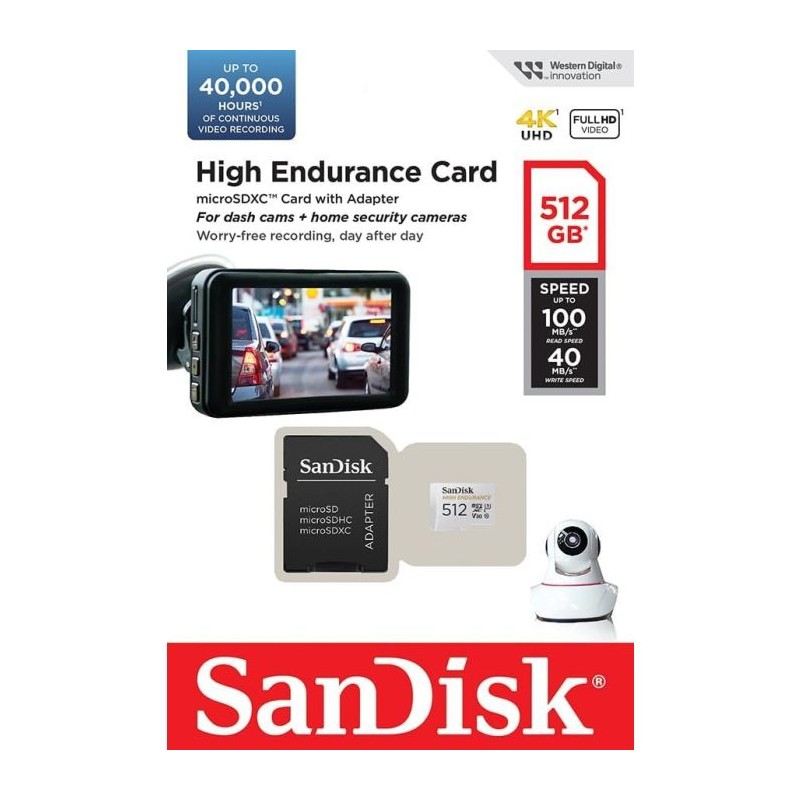 Pomnilniška kartica SANDISK microSDXC, 512GB, UHS-I, U3, C10, V30