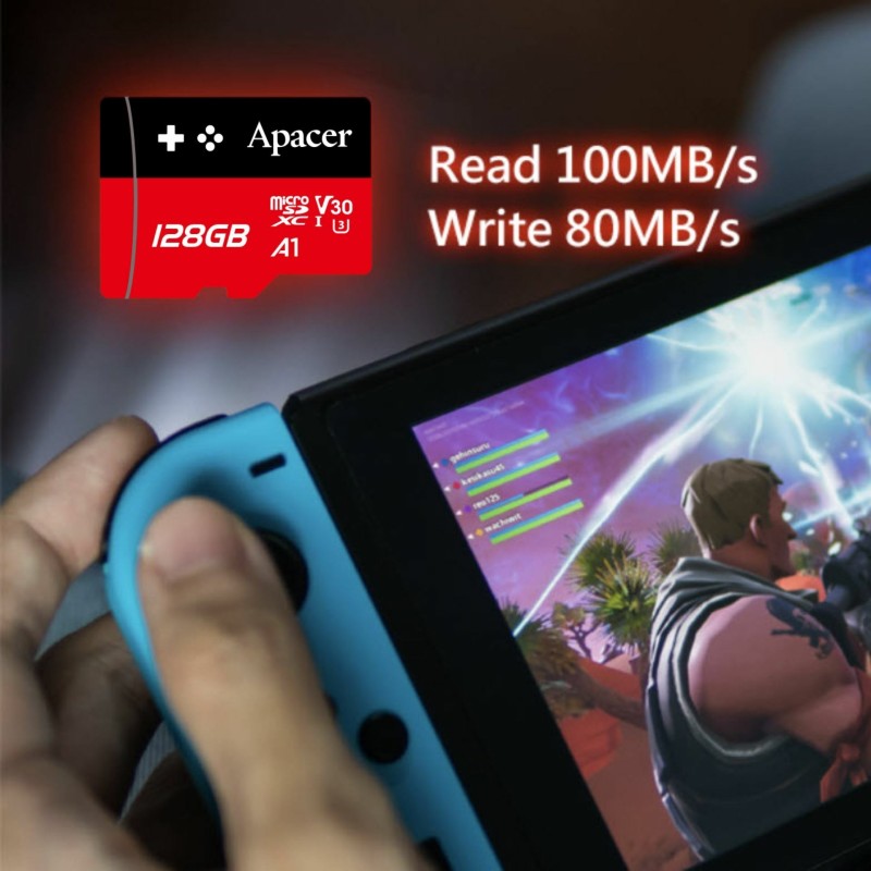 Pomnilniška kartica APACER microSDXC, 128GB, C30, AP128GMCSX10U7-RAGC