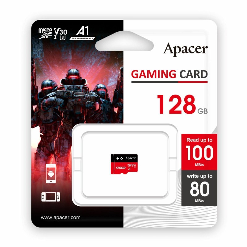 Pomnilniška kartica APACER microSDXC, 128GB, C30, AP128GMCSX10U7-RAGC