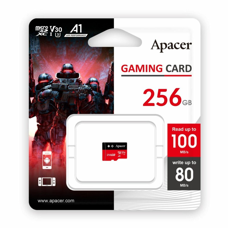 Pomnilniška kartica APACER microSDXC, 256GB, C30, AP256GMCSX10U7-RAGC