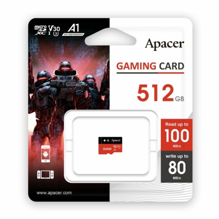 Pomnilniška kartica APACER microSDXC, 512GB, C30, AP512GMCSX10U7-RAGC