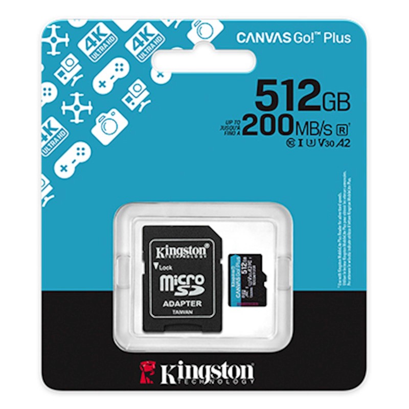 Spominska kartica microSD 512GB KINGSTON Canvas Go! Plus
