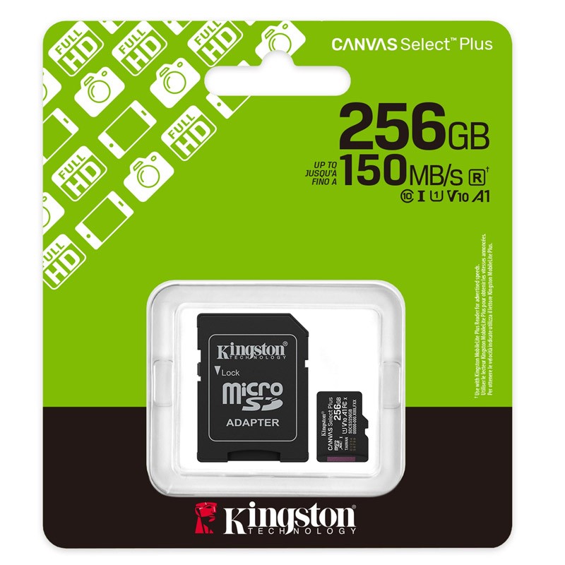 Spominska kartica Kingston Canvas Select Plus microSD 256GB