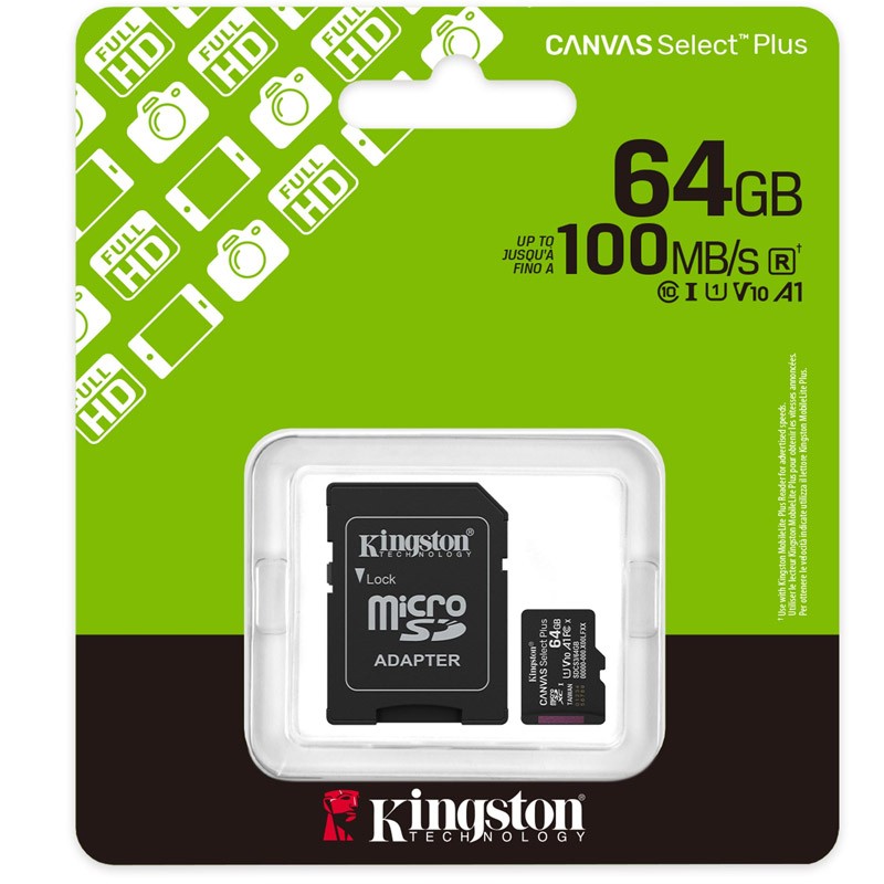 Spominska kartica Kingston Canvas Select Plus microSD 64GB