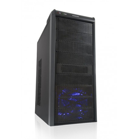 Ohišje ATX MODECOM X-STATION, modra LED, črno