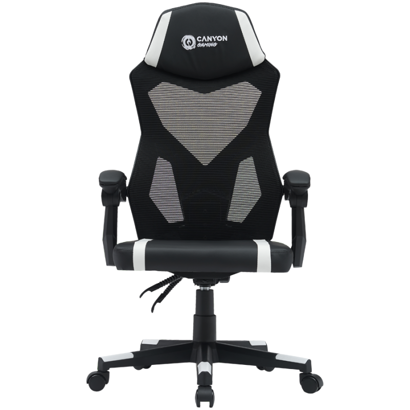 Gaming stol Canyon Flow MCH01, črno-bel