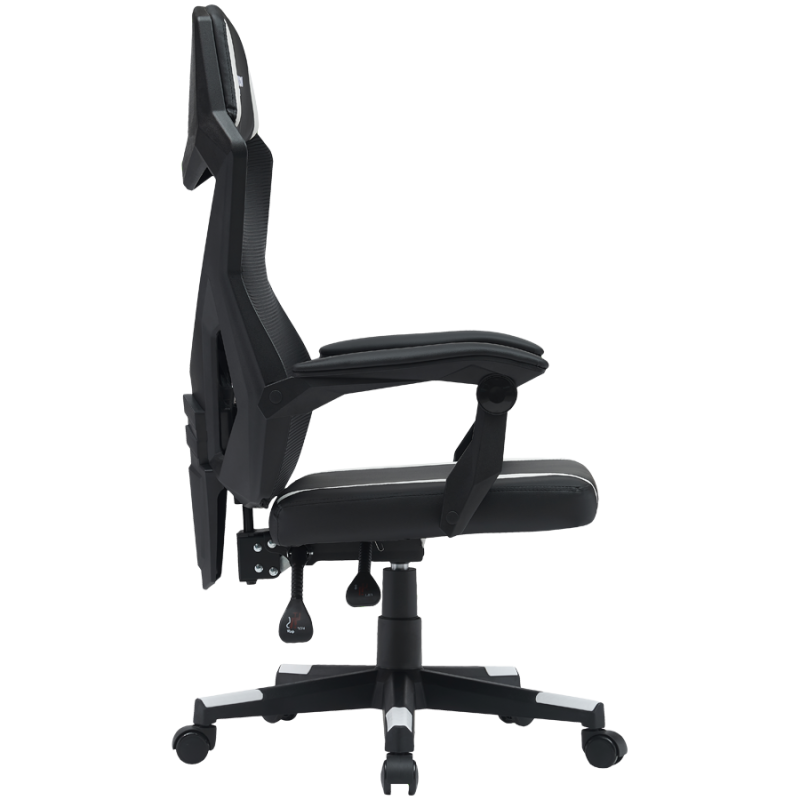Gaming stol Canyon Flow MCH01, črno-bel