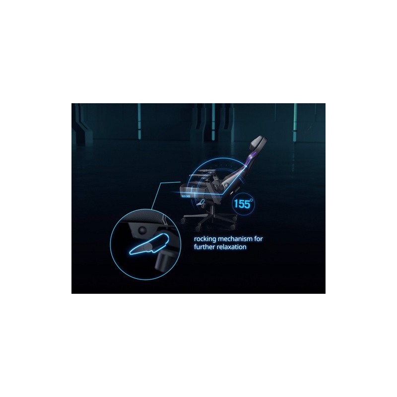 Gaming stol ASUS ROG Courser, RGB, črn