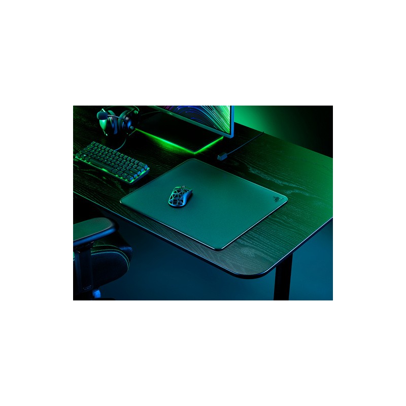Podloga za miško Razer Atlas, kaljeno steklo, črna