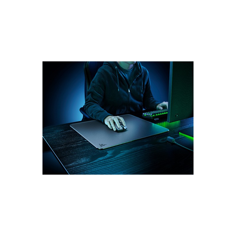 Podloga za miško Razer Atlas, kaljeno steklo, črna