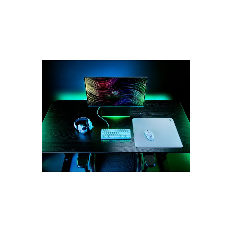 Podloga za miško Razer Atlas, kaljeno steklo, bela