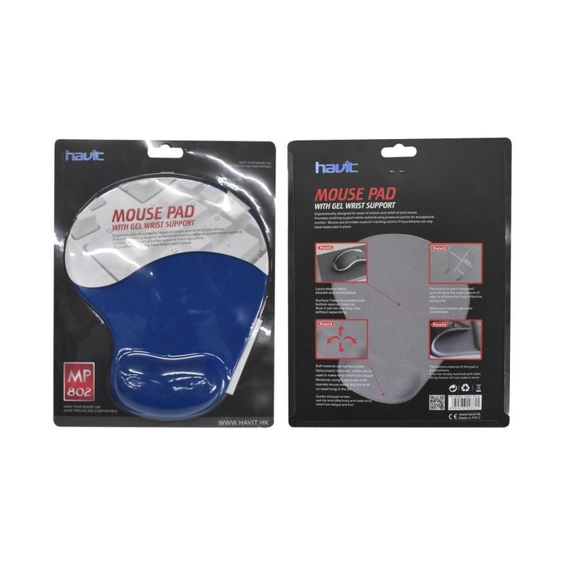Podloga za miško HAVIT GEL MP802 - Modra, HV-MP802 MODRA