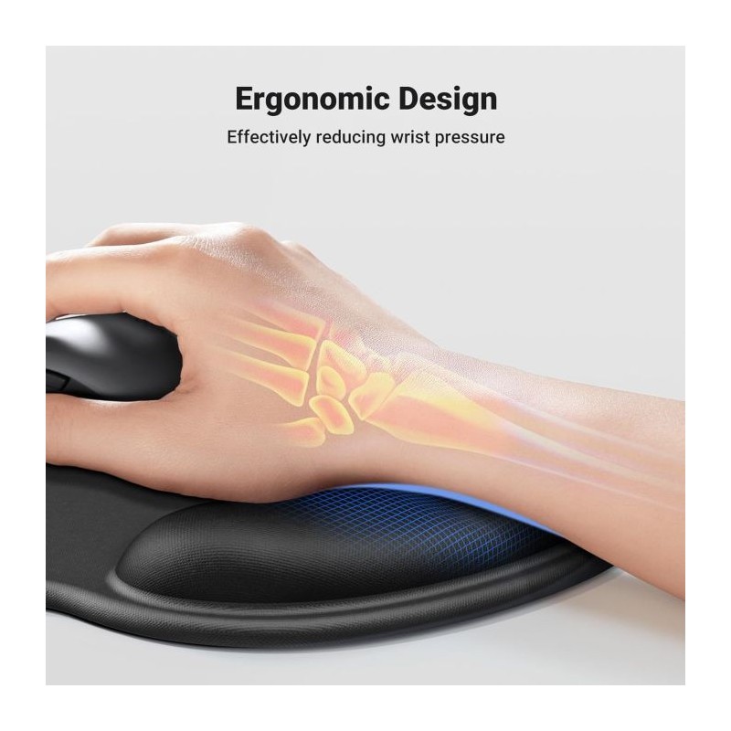 Podloga za miško Ugreen, ergonomska, črna