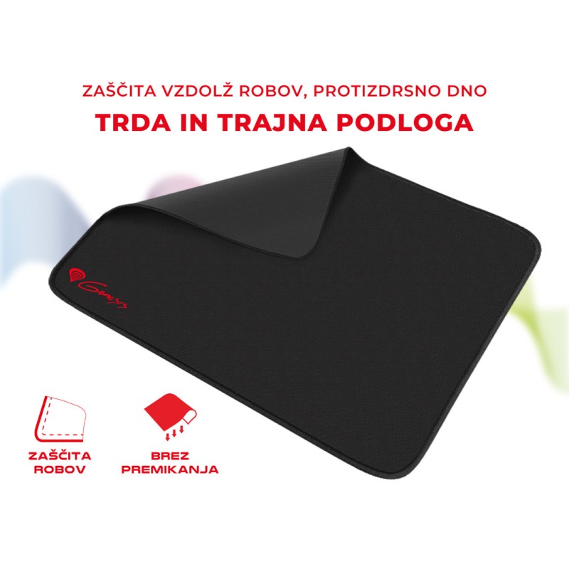Podloga za miško GENESIS CARBON 500 L LOGO, vodoodporna, 400x330