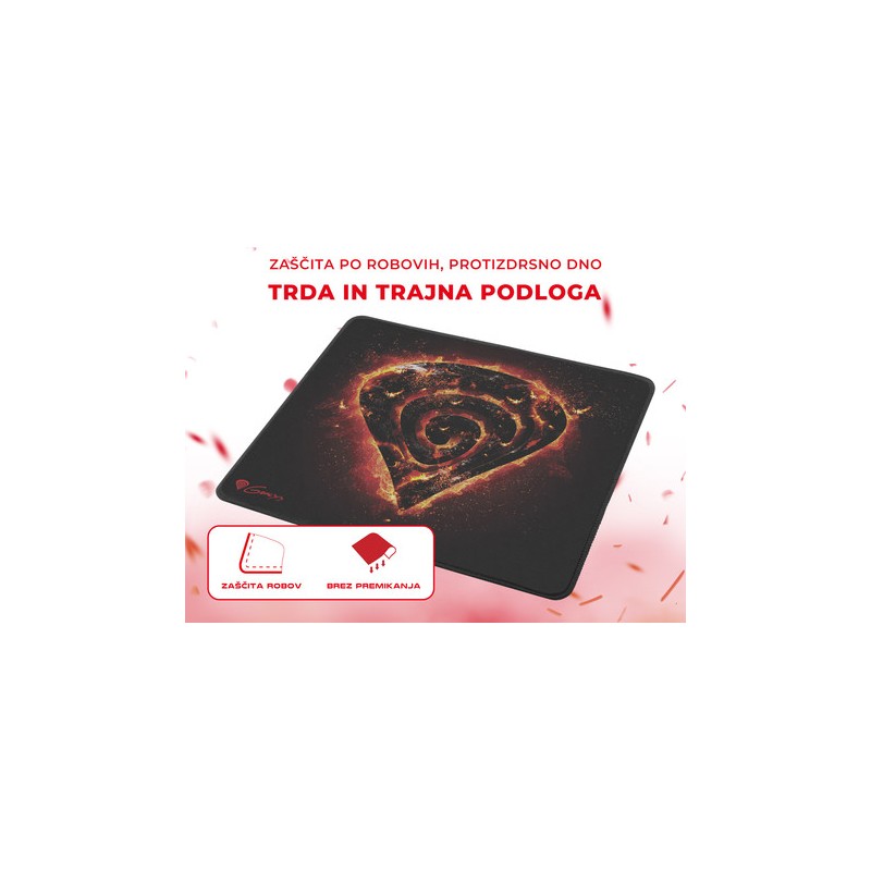 Podloga za miško GENESIS CARBON 500 M FIRE, vodoodporna
