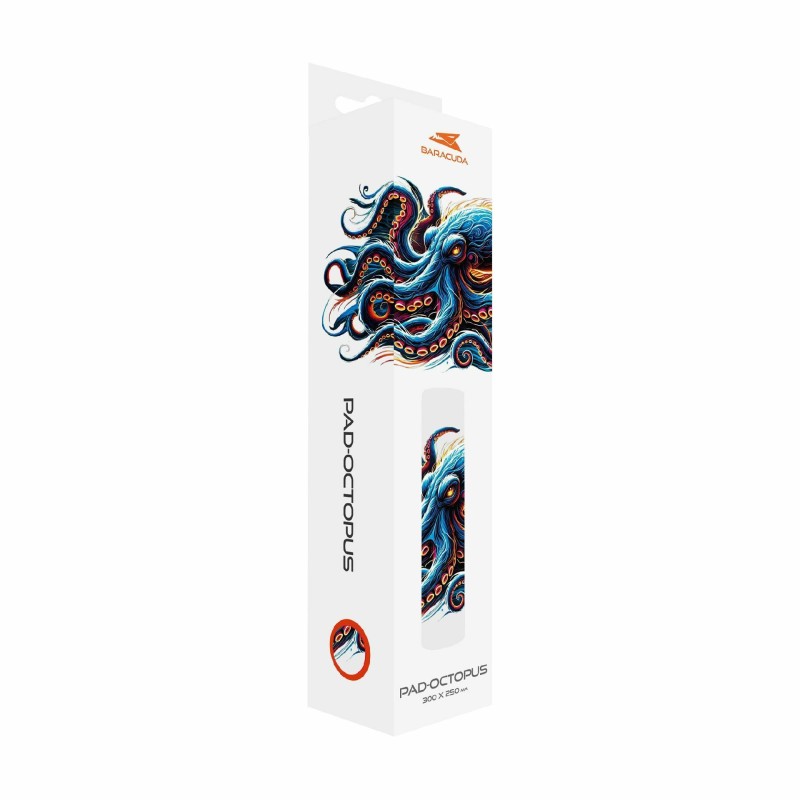 Podloga za miško BARACUDA OCTOPUS, bela