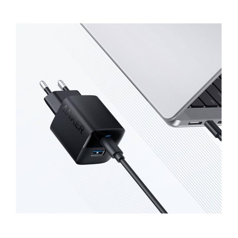 Polnilec Anker 323 USB-A/C, 33W, črn, A2331G11