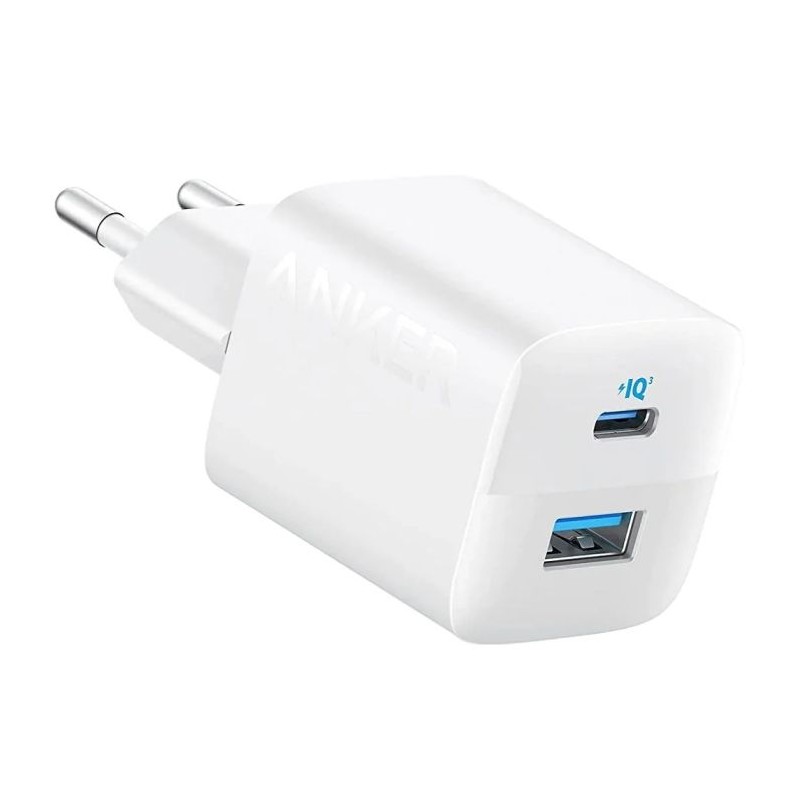 Polnilec Anker 323 USB-A/C, 33W, bel, A2331G21