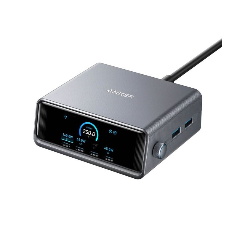 Polnilec Anker Prime GaN USB-A/C, 250W, A2345341