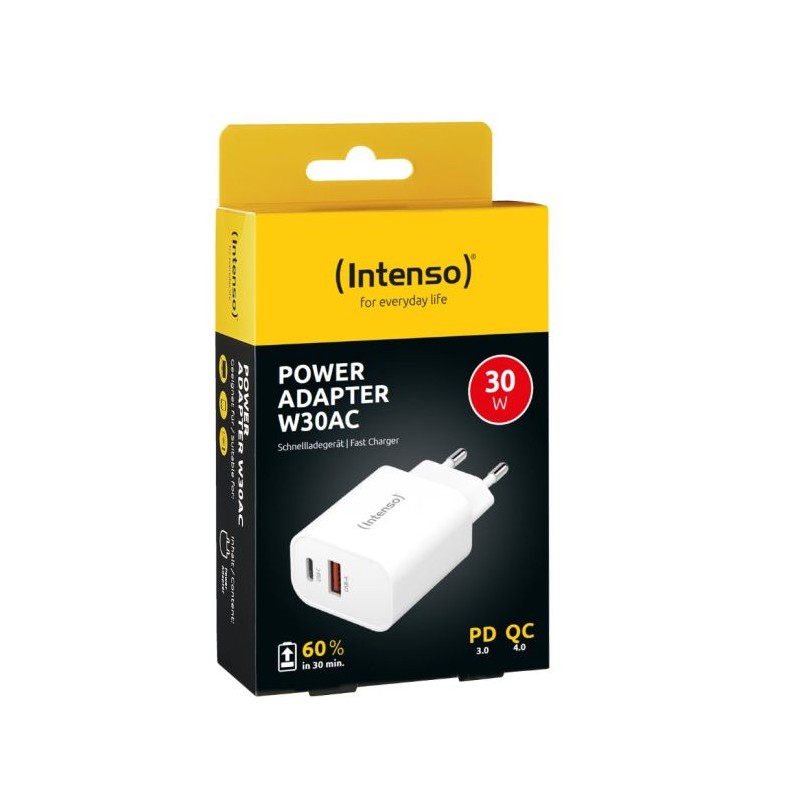 Polnilec Intenso W30AC USB-A/C, 30W, 7803012